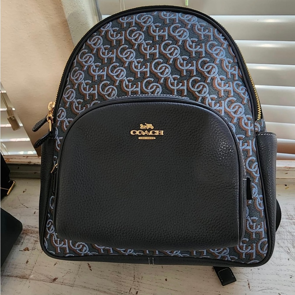 Coach brand new backpack. In Navy signature.